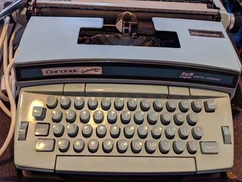 My electric typewriter a smith corona coronet